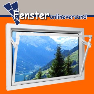 AKF Kunststoffkellerfenster weiß mit Isolierglas 14 mm, Ug 2.0 W/(m²K), Breite: 500 x Höhe: 500