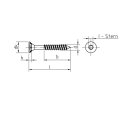 Spanplattenschraube Dresselhaus JD-79 mit Torx Antrieb gelb verzinkt 3,0 x 16 mm Vollgewinde 500 Stück