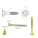 Spanplattenschraube Dresselhaus JD-79 mit Torx Antrieb gelb verzinkt 3,0 x 45 mm Teilgewinde 500 Stück