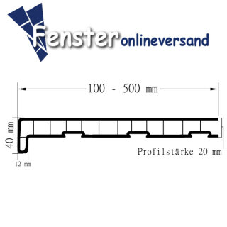 Kunsstoff Fensterbank >>PVC Innenfensterbänke - Fensteronlineversand - Top  Markenprodukte - günstige Preise, 5,88 €