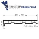 Kunststoff Fensterbank Weiß inkl. Endkappen, Tiefe: 100 mm x Länge: 1500 mm