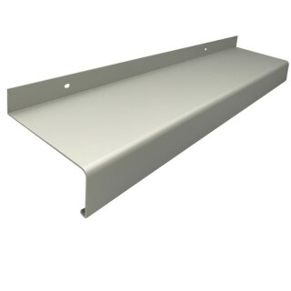 Aluminium Fensterbank silber EV1, Ausladung: 50 mm, Rasterlänge: 600 mm ohne Seitenabschluss