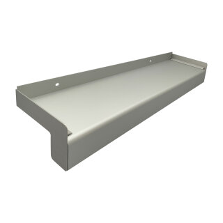 Aluminium Fensterbank silber EV1, Ausladung: 50 mm, Rasterlänge: 1200 mm Aluminiumabschluss ohne Putzkante (Paar)