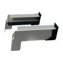 Aluminium Fensterbank silber EV1, Ausladung: 70 mm, Rasterlänge: 2000 mm Aluminiumgleitabschluss (Paar)