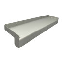 Aluminium Fensterbank silber EV1, Ausladung: 110 mm, Rasterlänge: 700 mm Aluminiumabschluss ohne Putzkante (Paar)