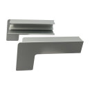 Aluminium Fensterbank silber EV1, Ausladung: 110 mm, Rasterlänge: 1900 mm Aluminiumabschluss mit Putzkante (Paar)