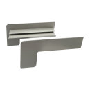 Aluminium Fensterbank silber EV1, Ausladung: 180 mm, Rasterlänge: 1900 mm Aluminiumabschluss ohne Putzkante (Paar)