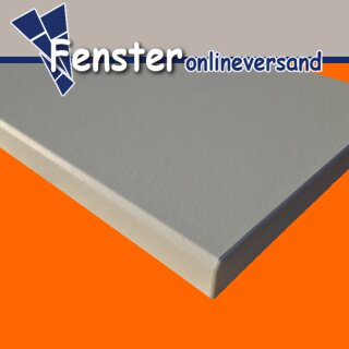 Werzalit Fensterbank Compact S18 Hellgrau, Perlstruktur Tiefe 100 mm 1500 mm mit ABS Kante einseitig