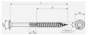 JD Plus Konstruktionsschraube Senkkopf 8 x 180 50 Stück